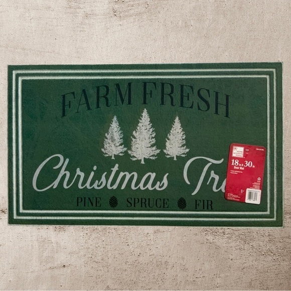 Home Accents Doormat Heavy Duty Farm Trees Indoor Outdoor Large 18 x 30 in - Picture 1 of 15